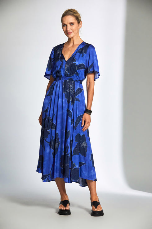 Peruzzi S25145 Long Print Dress